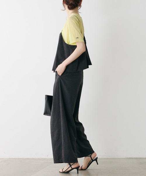 PUAL CE CIN(ピュアルセシン)の「シアーシンプルTシャツ(Tシャツ/カットソー・レディース・サックスブルー/ブラック/サーモンピンク/イエロー/オフホワイト・FREE)」の13枚目の写真