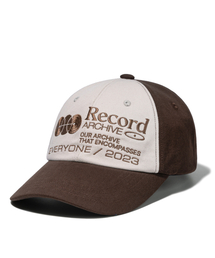 SUKU（スク）の「RECORD BALL CAP-BROWN/CREAM（キャップ）」