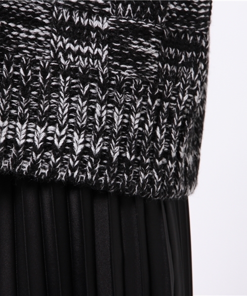 OUTLET（アウトレット）の「【goocy】引キ揃エT/NKnit（ニット/セーター・レディース・オレンジ/グリーン/オフホワイト・FREE）」の9枚目の写真