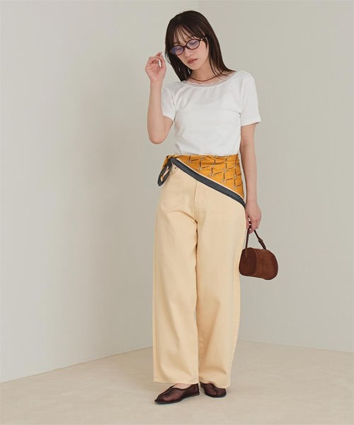 miette(ミエット)の「レース付きバックオープントップス(Tシャツ/カットソー・レディース・杢グレー/ブラック/オフホワイト・FREE)」の5枚目の写真