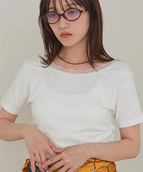 miette(ミエット)の「レース付きバックオープントップス(Tシャツ/カットソー・レディース・杢グレー/ブラック/オフホワイト・FREE)」の10枚目の写真