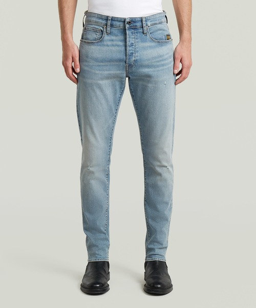 G-STAR(ジースター)の「3301 Slim Jeans/ヴィンテージライクベーシックスリムテーパードジーンズ(デニムパンツ・メンズ・ライトインディゴブルー・29/30/31/30/32/30)」の1枚目の写真