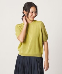 メッシュコンビ ショートスリーブニット ‐ウォッシャブル‐<A DAY IN THE LIFE>