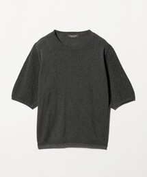 メッシュコンビ ショートスリーブニット ‐ウォッシャブル‐<A DAY IN THE LIFE>