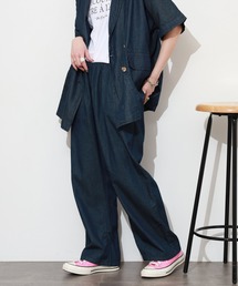 エアリーデニムタックカーブパンツ