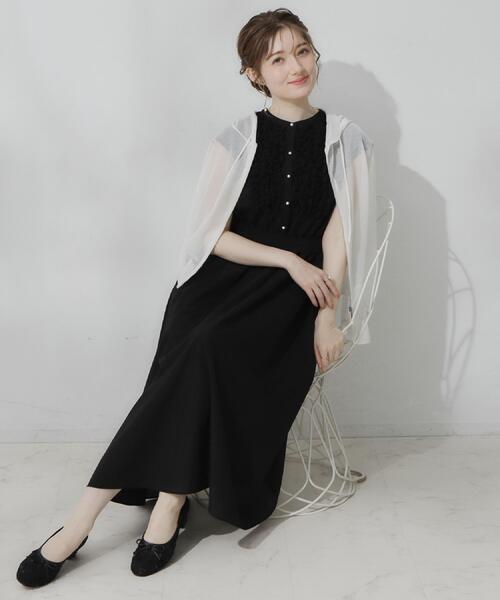 couture brooch(クチュールブローチ)の「【洗える】LEVITAジップアップフーディー(カーディガン/ボレロ・レディース・オフホワイト/サックスブルー/ブラック・42/40/38/36)」の14枚目の写真