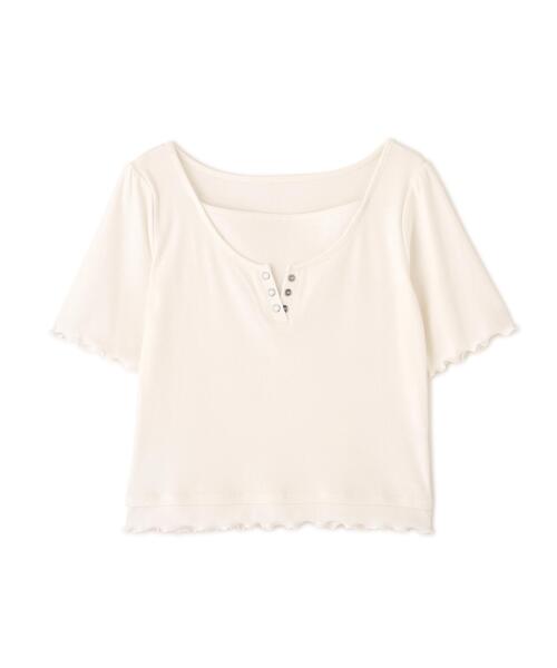 PROPORTION BODY DRESSING(プロポーションボディドレッシング)の「見せかけヘンリーネックカットソー / 1216160403(Tシャツ/カットソー・レディース・グレー系その他/ピンク/ホワイト・MEDIUM/SMALL)」の2枚目の写真