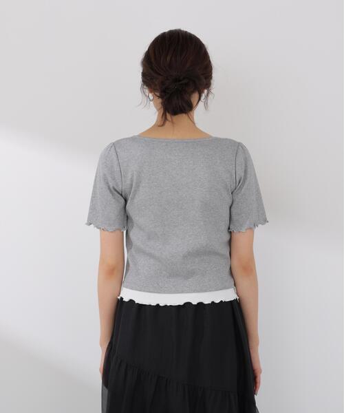 PROPORTION BODY DRESSING(プロポーションボディドレッシング)の「見せかけヘンリーネックカットソー / 1216160403(Tシャツ/カットソー・レディース・グレー系その他/ピンク/ホワイト・MEDIUM/SMALL)」の13枚目の写真