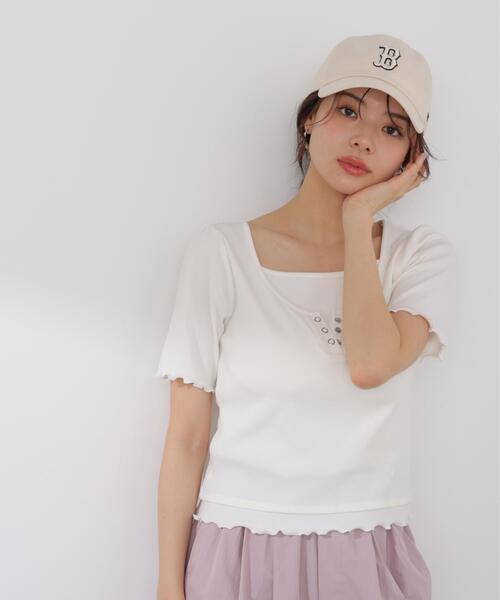 PROPORTION BODY DRESSING(プロポーションボディドレッシング)の「見せかけヘンリーネックカットソー / 1216160403(Tシャツ/カットソー・レディース・グレー系その他/ピンク/ホワイト・MEDIUM/SMALL)」の19枚目の写真