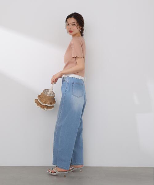 PROPORTION BODY DRESSING(プロポーションボディドレッシング)の「見せかけヘンリーネックカットソー / 1216160403(Tシャツ/カットソー・レディース・グレー系その他/ピンク/ホワイト・MEDIUM/SMALL)」の9枚目の写真