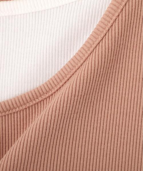 PROPORTION BODY DRESSING(プロポーションボディドレッシング)の「見せかけヘンリーネックカットソー / 1216160403(Tシャツ/カットソー・レディース・グレー系その他/ピンク/ホワイト・MEDIUM/SMALL)」の6枚目の写真