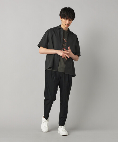 COMME CA MEN（コムサメン）の「【撥水】ドビーワッフル タックパンツ（その他パンツ・メンズ・ブラック/チャコールグレー・L/M）」の10枚目の写真