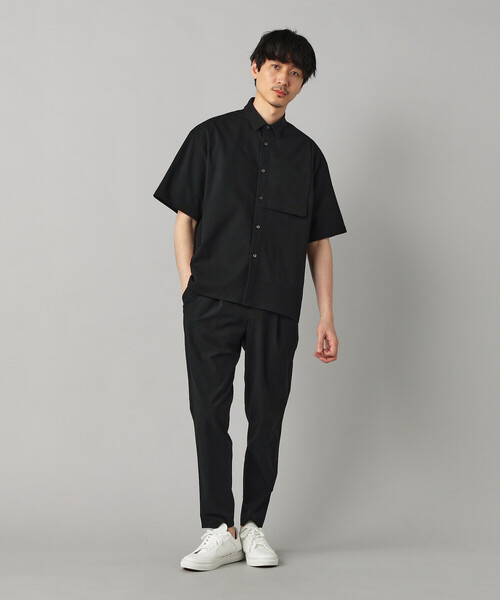 COMME CA MEN（コムサメン）の「【撥水】ドビーワッフル タックパンツ（その他パンツ・メンズ・ブラック/チャコールグレー・L/M）」の13枚目の写真