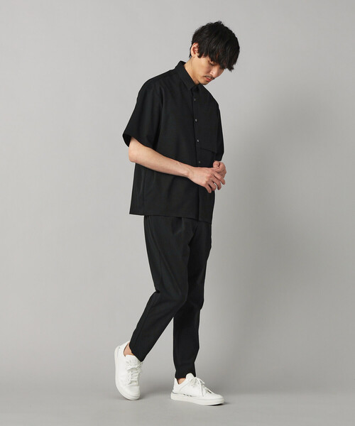 COMME CA MEN（コムサメン）の「【撥水】ドビーワッフル タックパンツ（その他パンツ・メンズ・ブラック/チャコールグレー・L/M）」の14枚目の写真