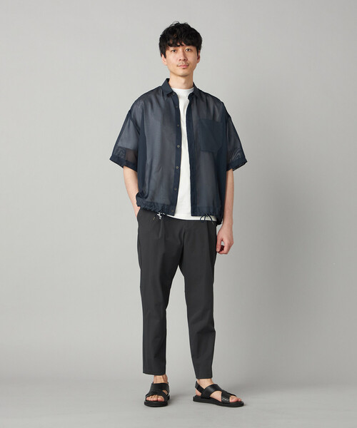 COMME CA MEN（コムサメン）の「【撥水】ドビーワッフル タックパンツ（その他パンツ・メンズ・ブラック/チャコールグレー・L/M）」の17枚目の写真