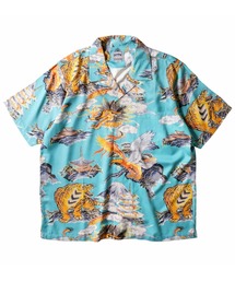 HOUSTON ヒューストン ALOHA SHIRT 三つ巴 アロハシャツ 半袖 / オープンカラーシャツ / 開襟シャツ