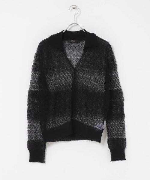 URBAN RESEARCH ROSSO WOMEN（アーバンリサーチ　ロッソ）の「リネン混クロシェニットカーディガン（カーディガン/ボレロ・レディース・グリーン系その他/ブラック/オフホワイト・FREE）」の18枚目の写真