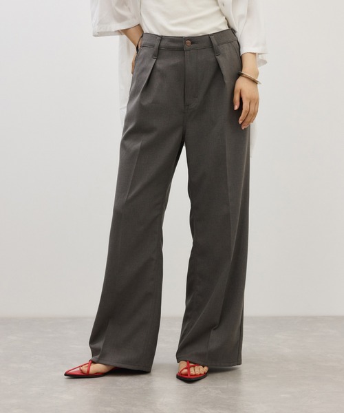 Wrangler（ラングラー）の「【Wrangler for ADAM ET ROPE'】別注WRANCHER WIDE/吸水速乾（スラックス・レディース・グレー/ブラック/ベージュ・M/S）」の4枚目の写真