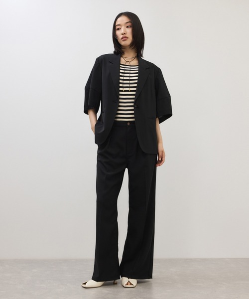 Wrangler（ラングラー）の「【Wrangler for ADAM ET ROPE'】別注WRANCHER WIDE/吸水速乾（スラックス・レディース・グレー/ブラック/ベージュ・M/S）」の6枚目の写真