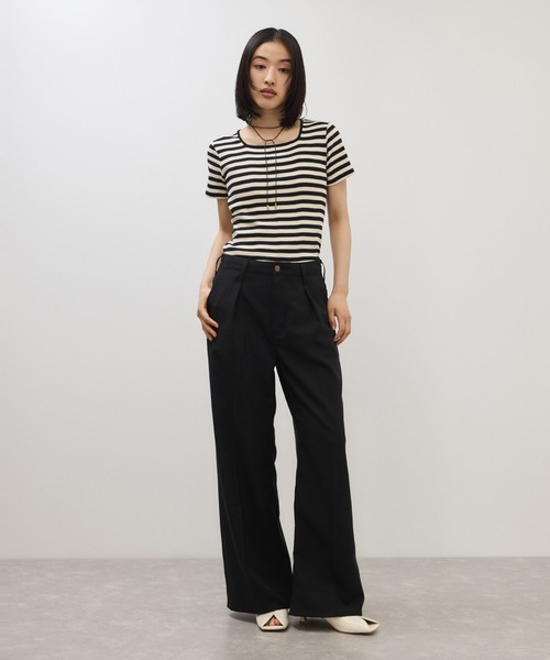 Wrangler（ラングラー）の「【Wrangler for ADAM ET ROPE'】別注WRANCHER WIDE/吸水速乾（スラックス・レディース・グレー/ブラック/ベージュ・M/S）」の7枚目の写真