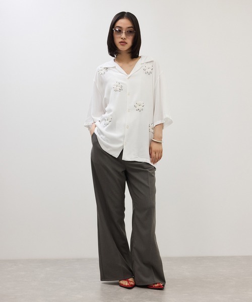 Wrangler（ラングラー）の「【Wrangler for ADAM ET ROPE'】別注WRANCHER WIDE/吸水速乾（スラックス・レディース・グレー/ブラック/ベージュ・M/S）」の8枚目の写真
