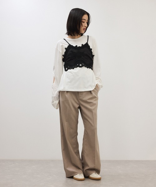 Wrangler（ラングラー）の「【Wrangler for ADAM ET ROPE'】別注WRANCHER WIDE/吸水速乾（スラックス・レディース・グレー/ブラック/ベージュ・M/S）」の9枚目の写真