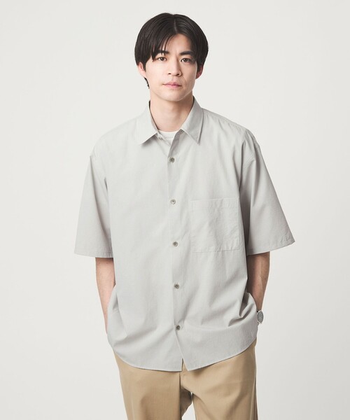 Dot Air ボックス レギュラーカラー 半袖 シャツ -ストレッチ-（シャツ