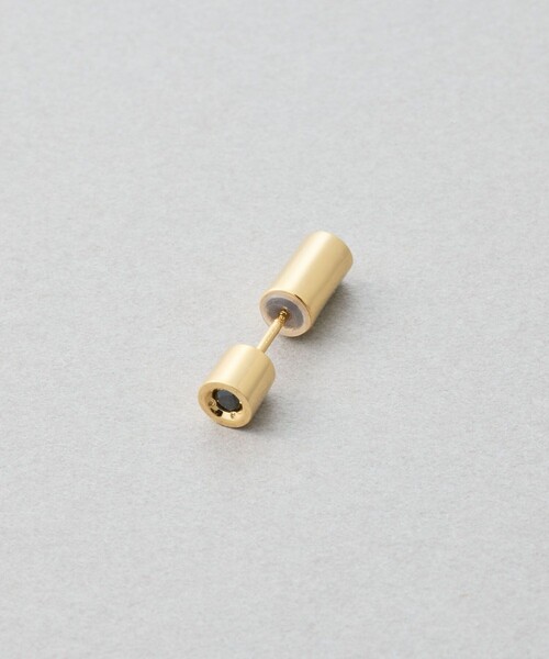 Jouete（ジュエッテ）の「[バックキャッチピアス] ジルコニア チューブ（ピアス（片耳用）・レディース・プラチナム/イエローゴールド・FREE）」の2枚目の写真
