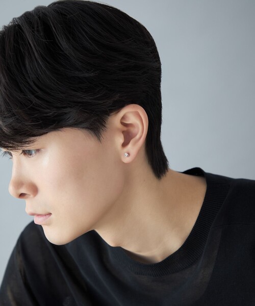 Jouete（ジュエッテ）の「[バックキャッチピアス] ジルコニア チューブ（ピアス（片耳用）・レディース・プラチナム/イエローゴールド・FREE）」の9枚目の写真