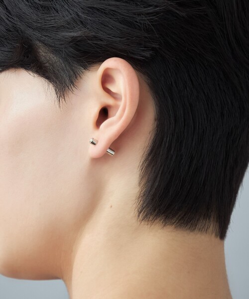 バックキャッチピアス] ジルコニア チューブ（ピアス（片耳用