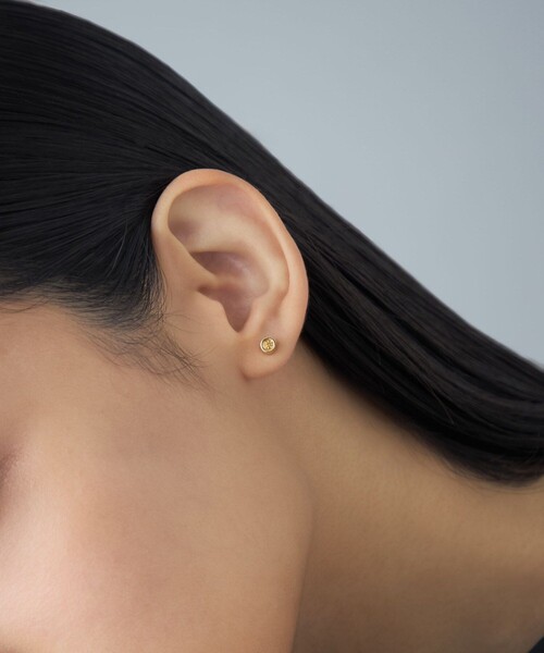 バックキャッチピアス] ジルコニア チューブ（ピアス（片耳用
