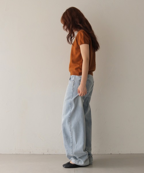 cheriella(シェリエラ)の「【cheriella】半袖ポロニットトップス SHORT SLEEVE POLO KNIT TOP(ポロシャツ・レディース・ブラウン/チャコールグレー/アイボリー・FREE)」の10枚目の写真