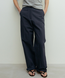 ウォッシュドロールアップパンツ_BLUE