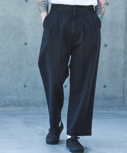 MR.OLIVE(ミスターオリーブ)の「VINTAGE SULFUR CHINO / 2 TUCK WIDE EASY PANTS /M263114(チノパンツ・メンズ・ブラック/ブラウン・SMALL/LARGE/MEDIUM)」の6枚目の写真