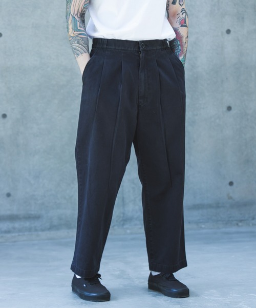 MR.OLIVE(ミスターオリーブ)の「VINTAGE SULFUR CHINO / 2 TUCK WIDE EASY PANTS /M263114(チノパンツ・メンズ・ブラック/ブラウン・SMALL/LARGE/MEDIUM)」の7枚目の写真