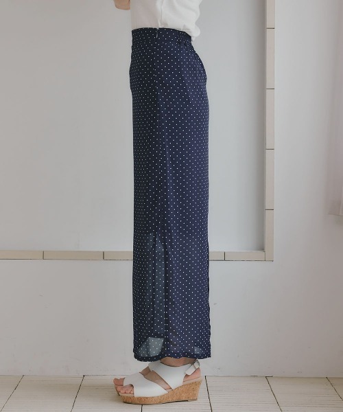 slattgir(スラットジール)の「高身長 シアードットロングスカート(トールサイズ)Essenave(スカート・レディース・ブラック/ネイビー・TM/TL/TLL/T3L)」の16枚目の写真
