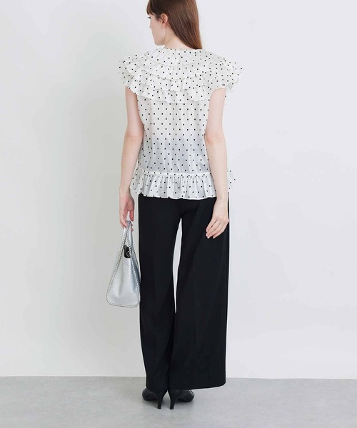 PICCIN PERLA（ピッチンペルラ）の「フリルドットブラウス（Tシャツ/カットソー・レディース・ブラック系その他/ホワイト系その他・M）」の17枚目の写真