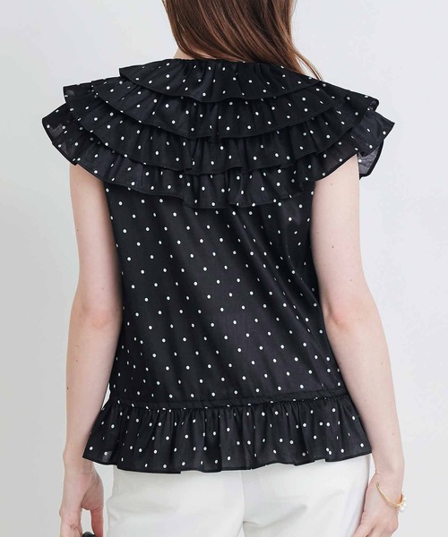 PICCIN PERLA（ピッチンペルラ）の「フリルドットブラウス（Tシャツ/カットソー・レディース・ブラック系その他/ホワイト系その他・M）」の20枚目の写真