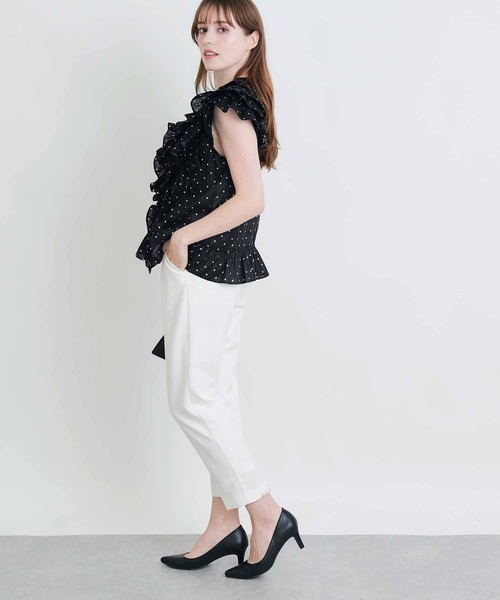 PICCIN PERLA（ピッチンペルラ）の「フリルドットブラウス（Tシャツ/カットソー・レディース・ブラック系その他/ホワイト系その他・M）」の22枚目の写真