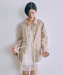 EN NEUME | Multi-Stripe Knotted Shirt(シャツ/ブラウス)