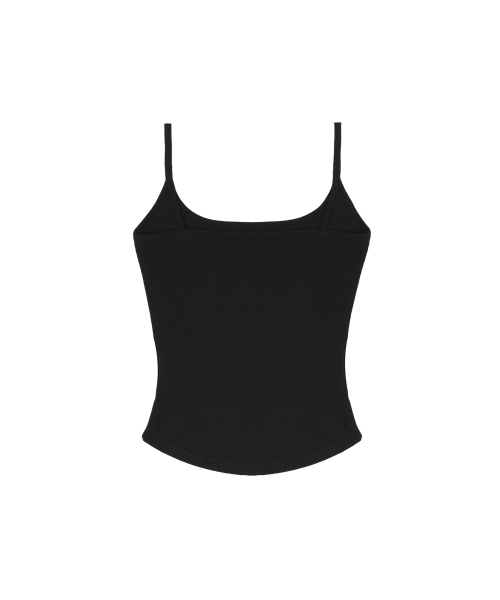 NICK&NICOLE(ニックアンドニコール)の「RIBBED LOGO CAMI TOP_BLACK(Tシャツ/カットソー・レディース・その他・FREE)」の2枚目の写真