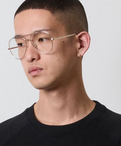 NUMBER (N)INE（ナンバーナイン）の「AVIATOR TEAR DROP SUNGLASSES / メタルフレーム ティアドロップ サングラス - UVカット -（サングラス・メンズ・スモーキーグリーン系/クリア/イエロー・FREE）」の19枚目の写真