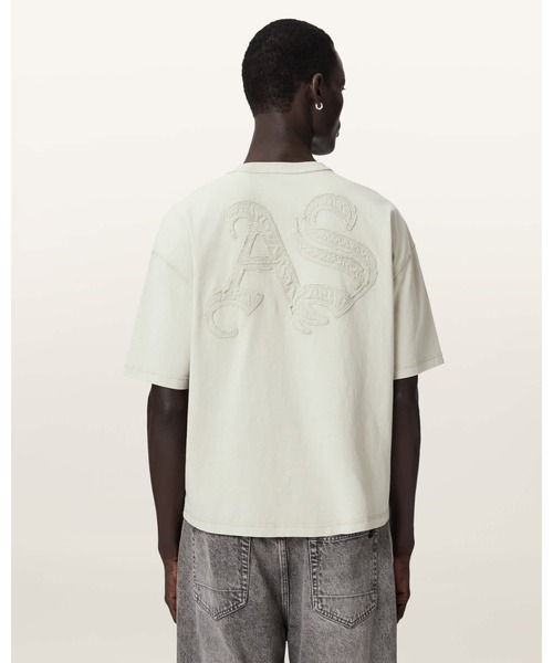 ALLSAINTS(オールセインツ)の「INSIGNIA SHORT SLEEVE COTTON T-SHIRT | INSIGNIA 半袖 コットン Tシャツ(Tシャツ/カットソー・メンズ・グリーン系その他・S/M/L/XS)」の6枚目の写真