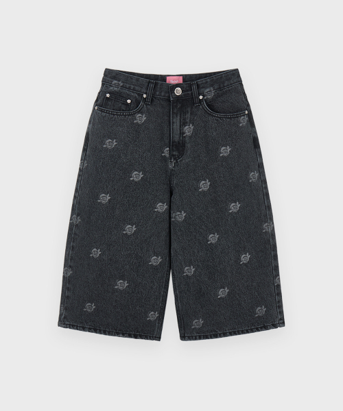 SINOON(シヌーン)の「Bermuda Denim Shorts (Grey)(デニムパンツ・レディース・チャコールグレー・MEDIUM/SMALL)」の5枚目の写真