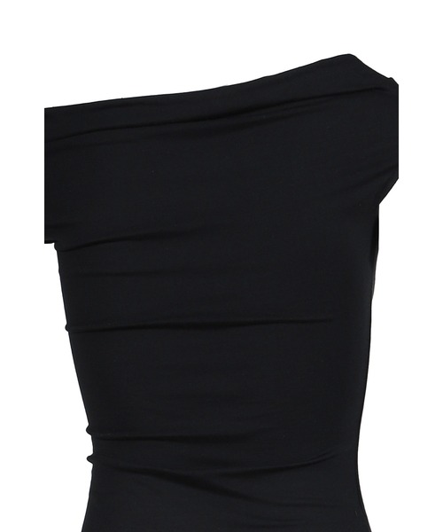 BOHEMSEO(ボヘミアンソウル)の「FLOW NECK DRAPE HALF-T(Tシャツ/カットソー・レディース・ブラウン/ブラック/ベージュ・OS)」の7枚目の写真