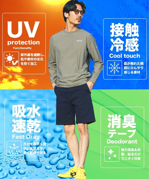 jiggys shop（ジギーズショップ）の「【南海部品コラボ】UVカット 接触冷感 吸水速乾 消臭 ストレッチ ロンT（Tシャツ/カットソー・メンズ・ブラック/グレー・MEDIUM/LARGE/X-LARGE）」の5枚目の写真