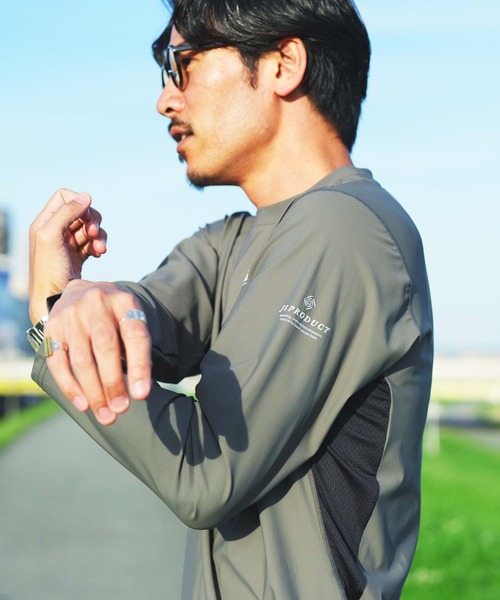 jiggys shop（ジギーズショップ）の「【南海部品コラボ】UVカット 接触冷感 吸水速乾 消臭 ストレッチ ロンT（Tシャツ/カットソー・メンズ・ブラック/グレー・MEDIUM/LARGE/X-LARGE）」の12枚目の写真
