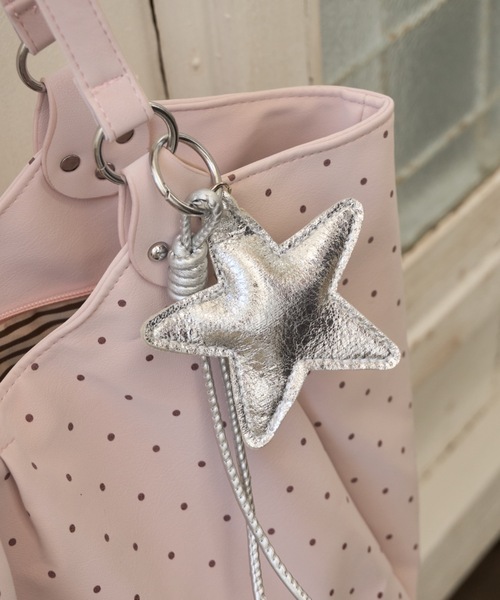 Birthday room（バースデイルーム）の「ドットチャーム付ショルダーBAG/Shoulder bag with polka dot charm（ショルダーバッグ・レディース・ライトブルー/ホワイト/ピンク・FREE）」の19枚目の写真