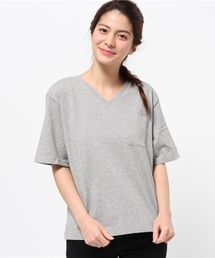 【Discoat】16/-ポケ付VネックT