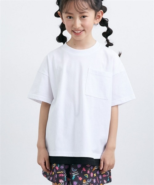 セール】ビッグシルエット ポケット付き半袖Tシャツ<綿100%>（Tシャツ